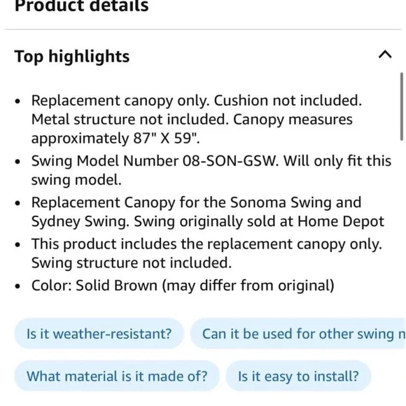 Canopy Replacement - Picture 2 of 3